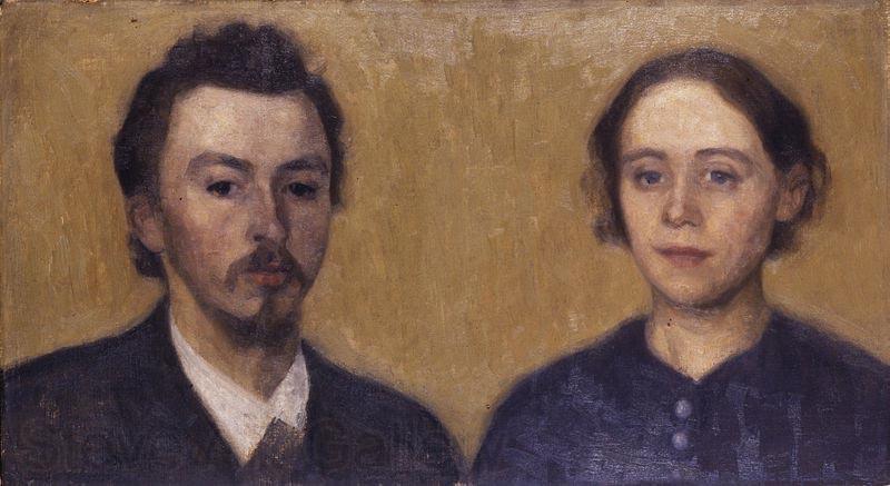 Vilhelm Hammershoi Double Portrait of the Artist and his Wife Norge oil painting art